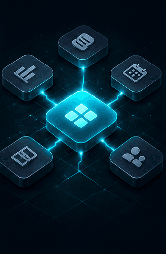 Work routed across connected apps